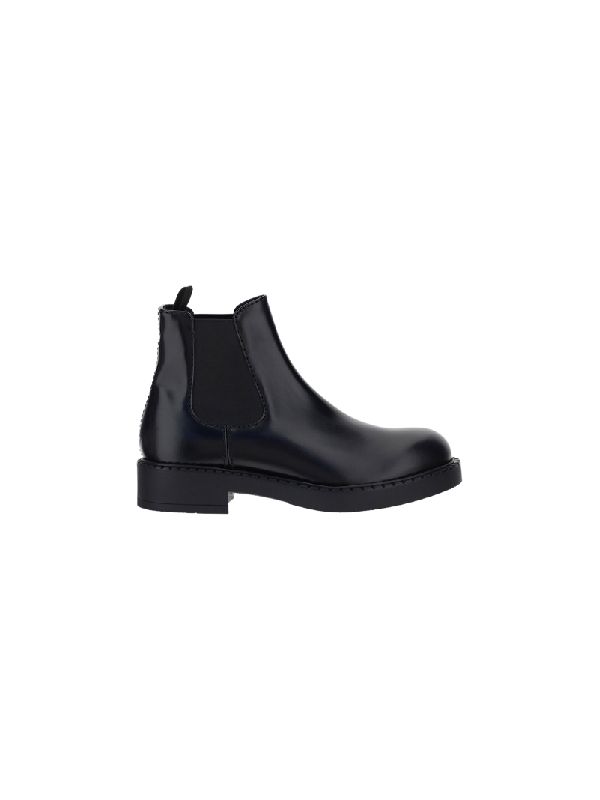 Brushed Leather Chelsea Boots