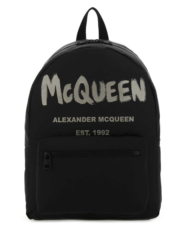 Alexander Mcqueen Black Backpacks
