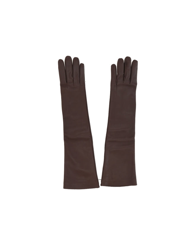 Brunello Cucinelli Brown Leather Gloves