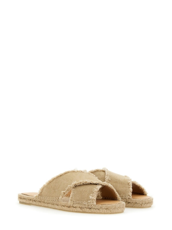 Castañer Beige Slides
