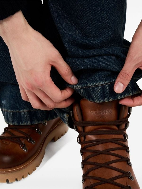 Triangle Logo
  Detail Lace-Up Boots