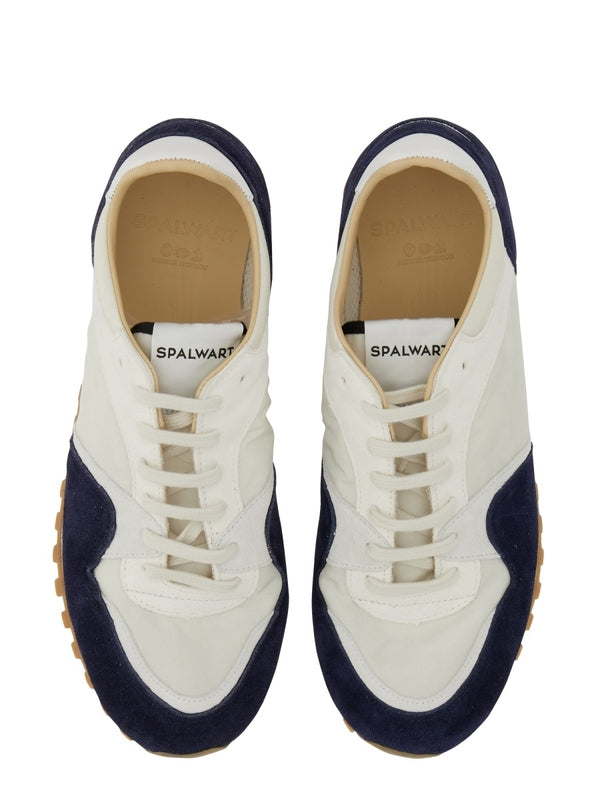 Spalwart White Blue Low Top Sneakers