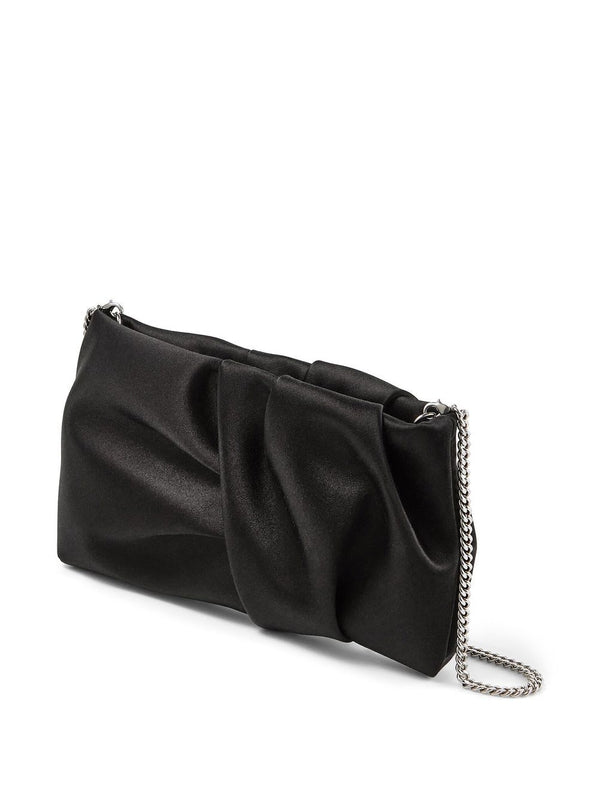 Bonny Satin Draped Chain Shoulder Bag