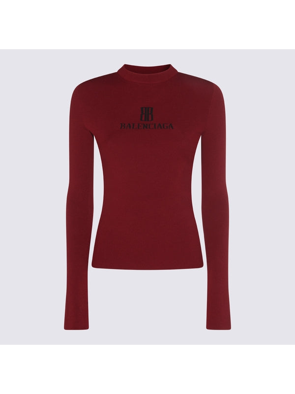 Balenciaga Burgundy Long Sleeve