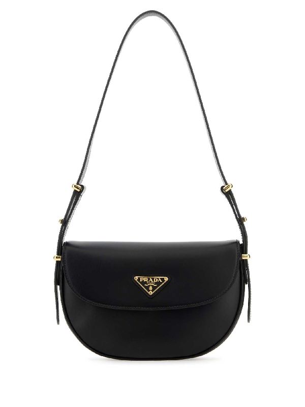 Arque Triangle Logo Leather Small Shoulder Bag