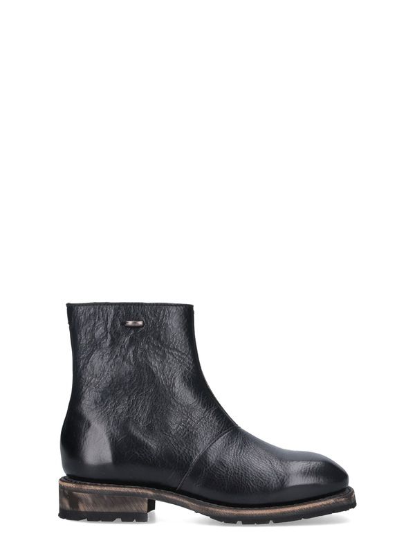 Engine Leather Ankle Boots - Jente