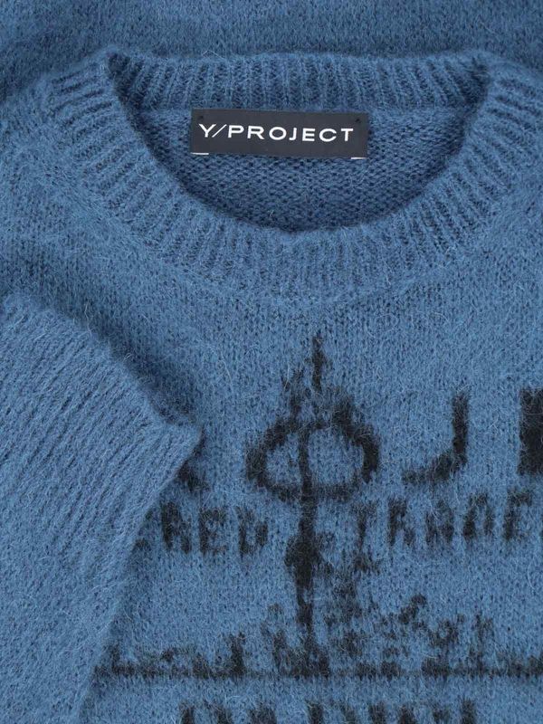 Y/PROJECT - Logo Jacquard Knit - Jente