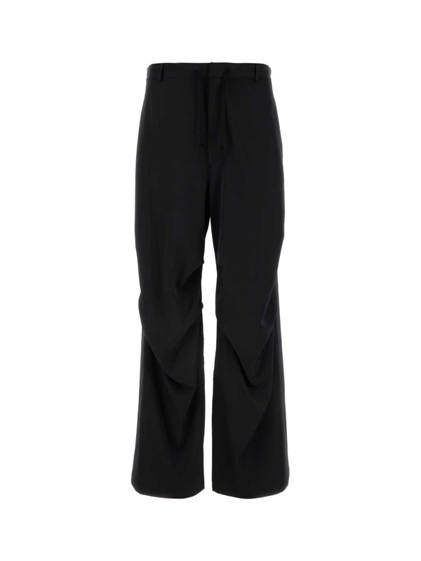 Waist-Banded Loose-Fit Pants