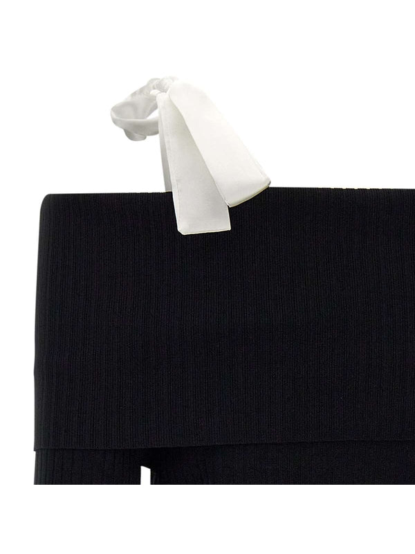 Shoulder Strap Rib Long Sleeve Top