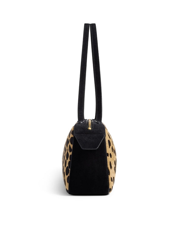 SIMONA Leopard Leather Shoulder Bag
