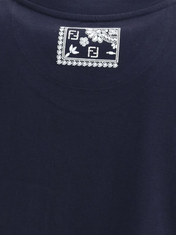 FENDI Fendi Navy Half Sleeve | jentestore