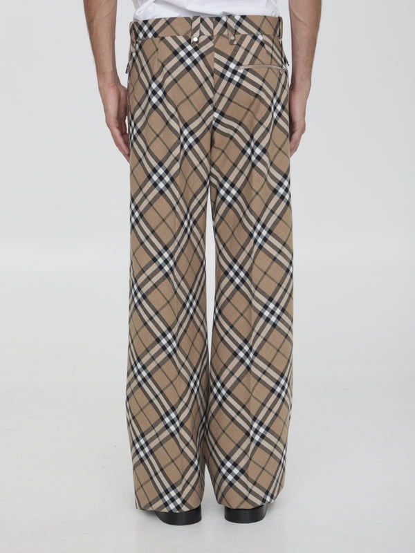 Check Wool Blend Tailored Pants - Jente