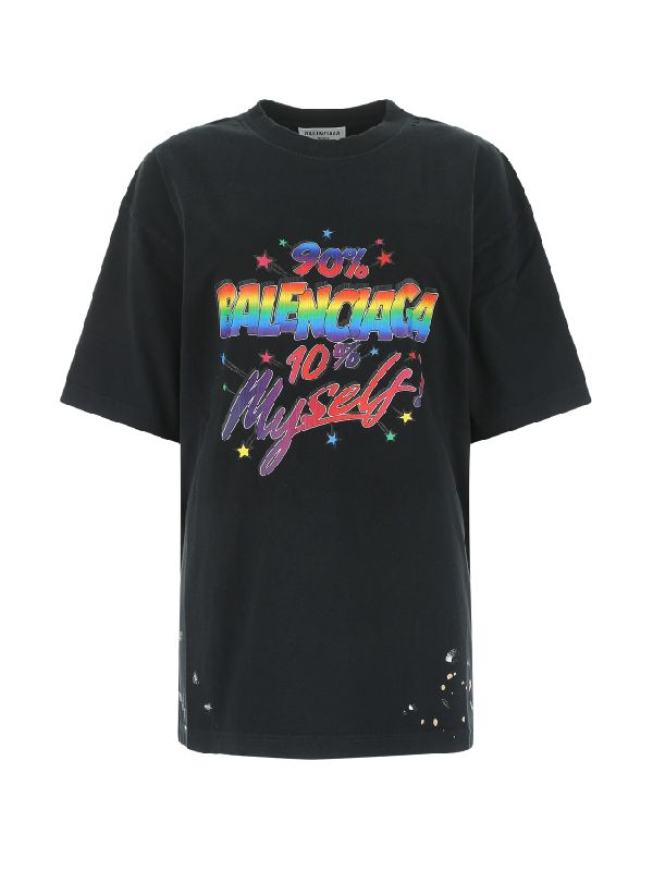 90/10 ペイントスポットプリントTシャツ