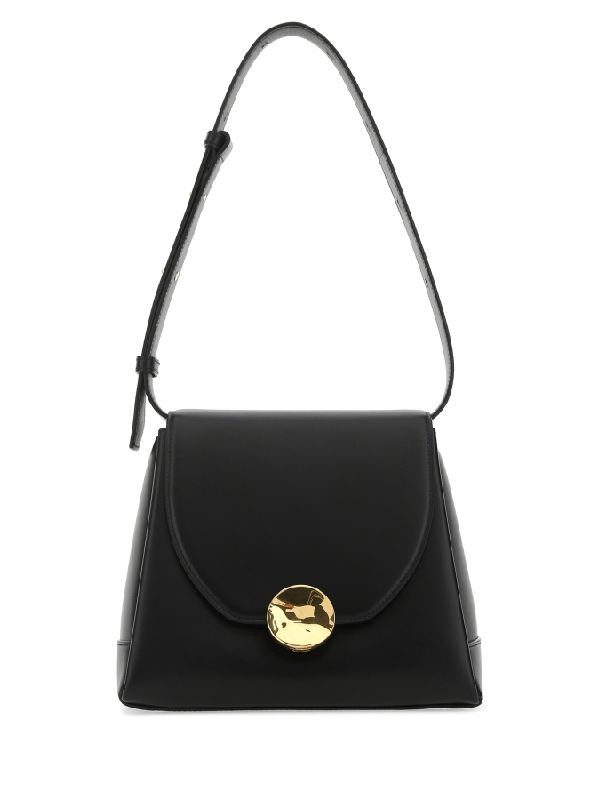 Victor Black Leather Crossbag