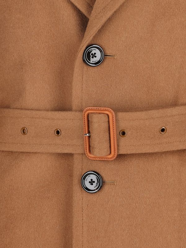 Belt Detailed Camel Coat