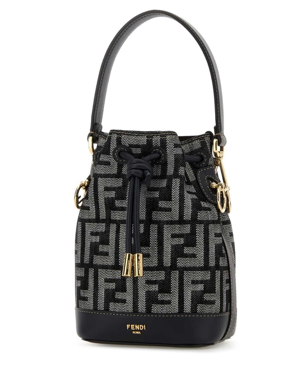 Fendi Montrezo Mini Navy Bucket Bags