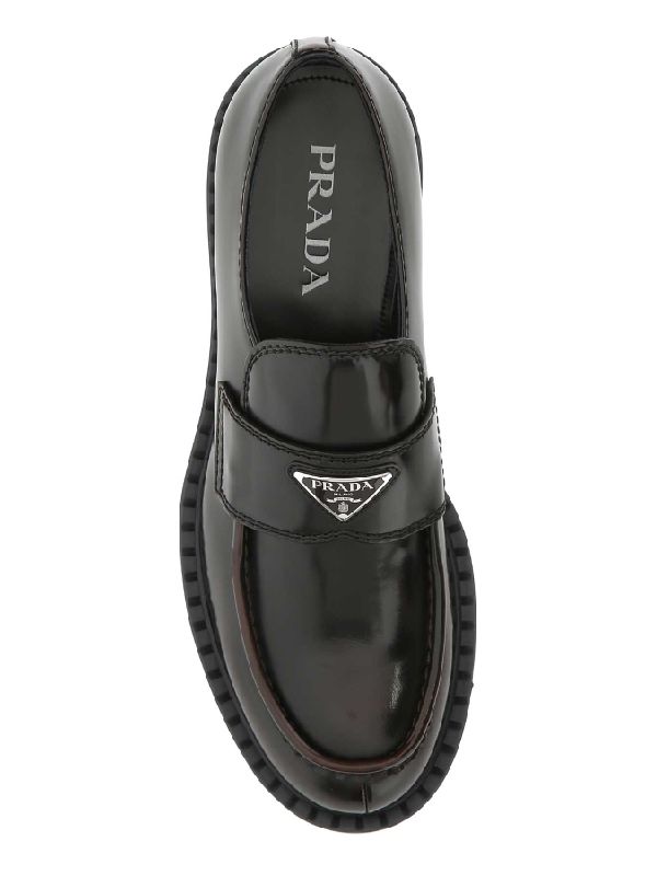 Triangle Logo Monolith Brushed Leather
  Loafers
