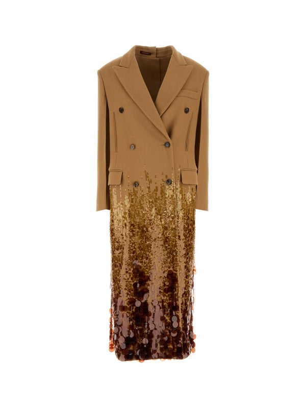 Batavia Sequin Embroidery Wool Coat