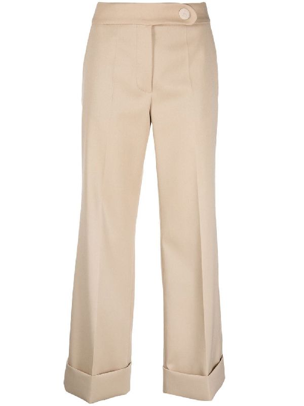 Turn-Up Flare Fit Pants