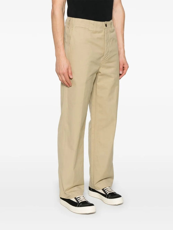 Wide Leg Cotton Chino Pants