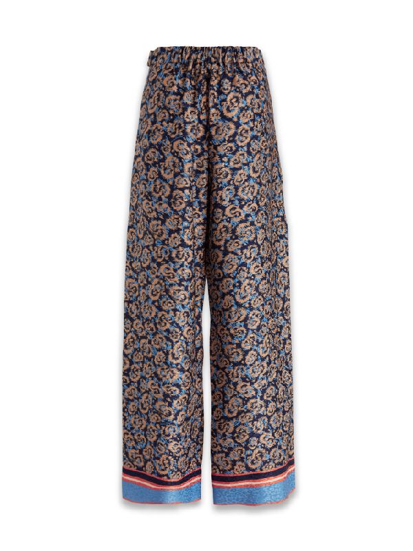 All-over Graphic Printing Silk
  Pants