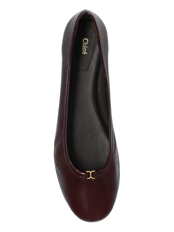 Marcie Glossy Leather Flat Shoes