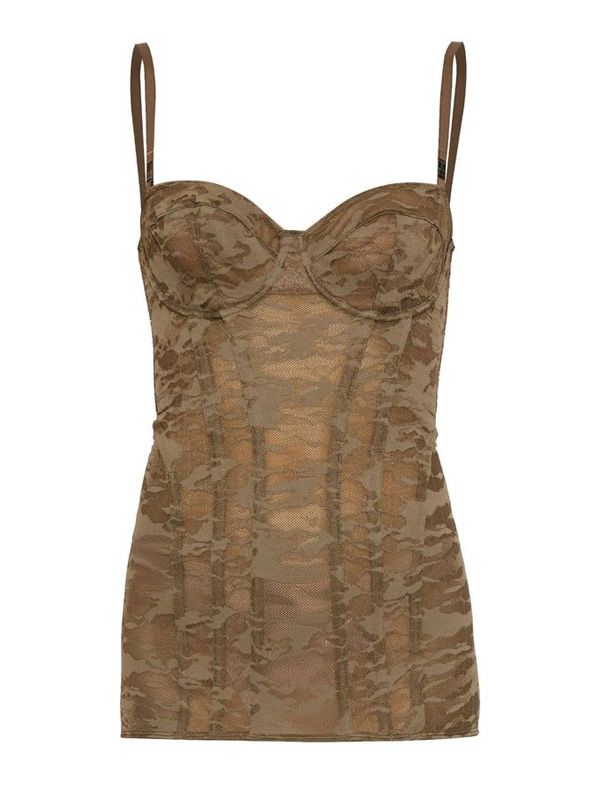 Camo Lace Corset Camisole