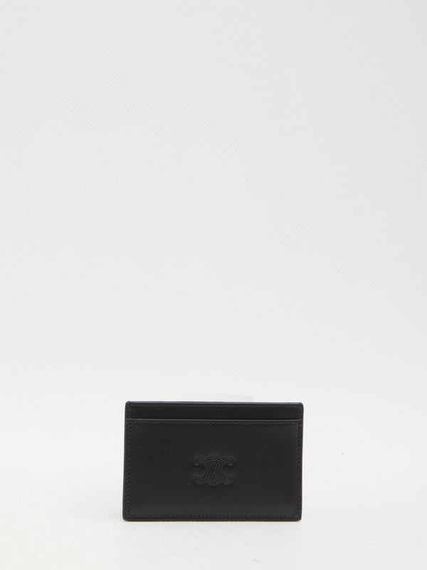 Triomphe Logo Leather Card Wallet