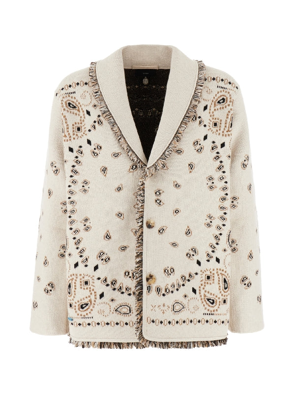 Bandana Jacquard Cashmere Cardigan