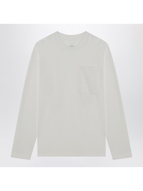 Shoulder Logo Patch Cotton Long-Sleeve Top