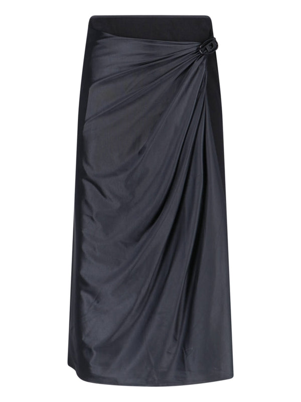 Silv Draped Panel Midi Skirt