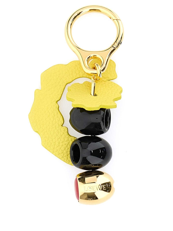 Metal Logo Olive Charm Keyring