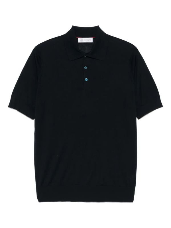 Basic Silk Cotton Polo Shirt