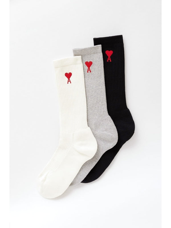 Ami Black White Grey Socks