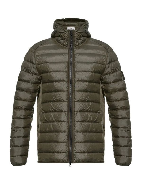 Wappen Patch Nylon Hood Padded Jacket