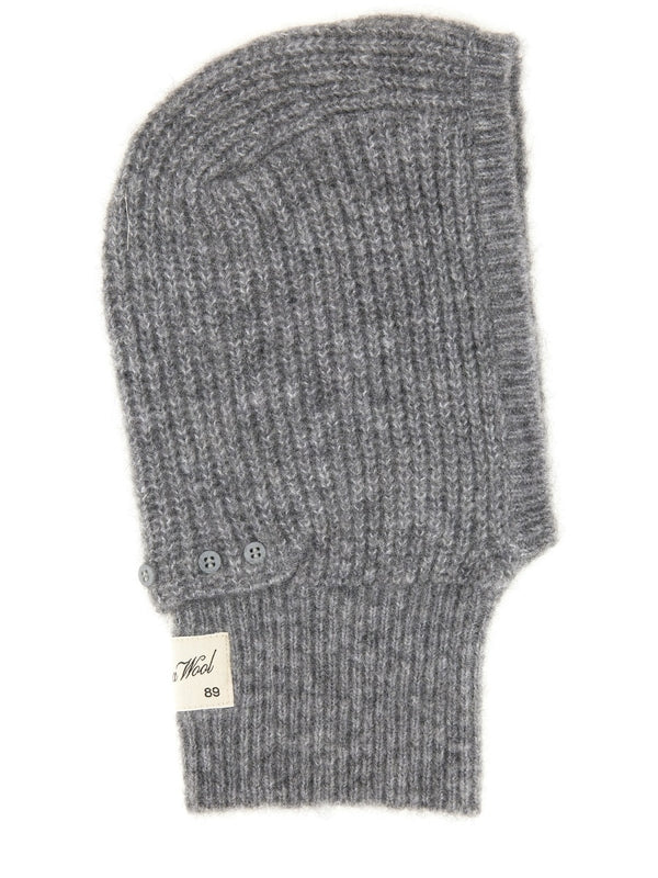 Logo Patch Wool Blend Balaclava