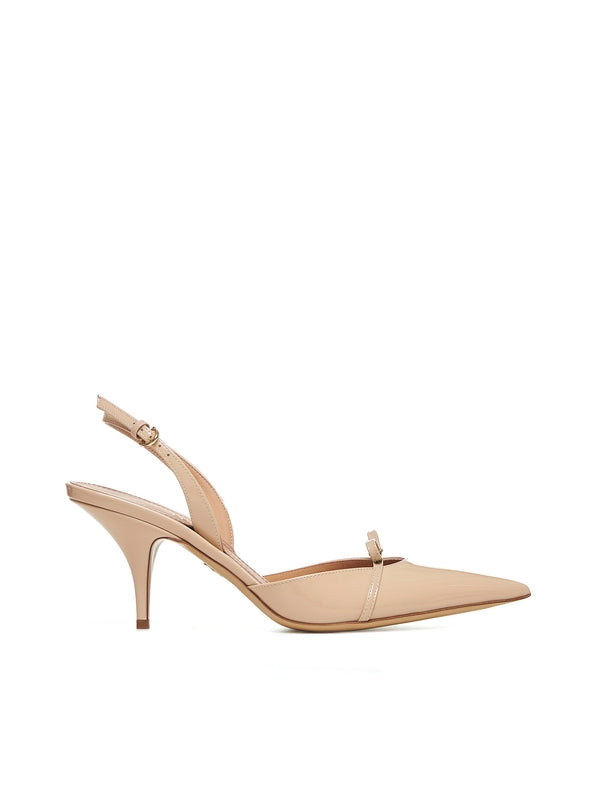 Bow Detail Calfskin Slingback Heels