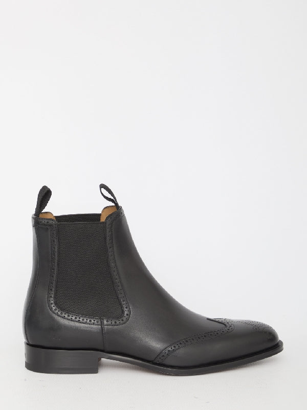 Black Leather Chelsea Boots