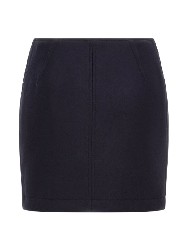 Front Zipper Mini Skirt