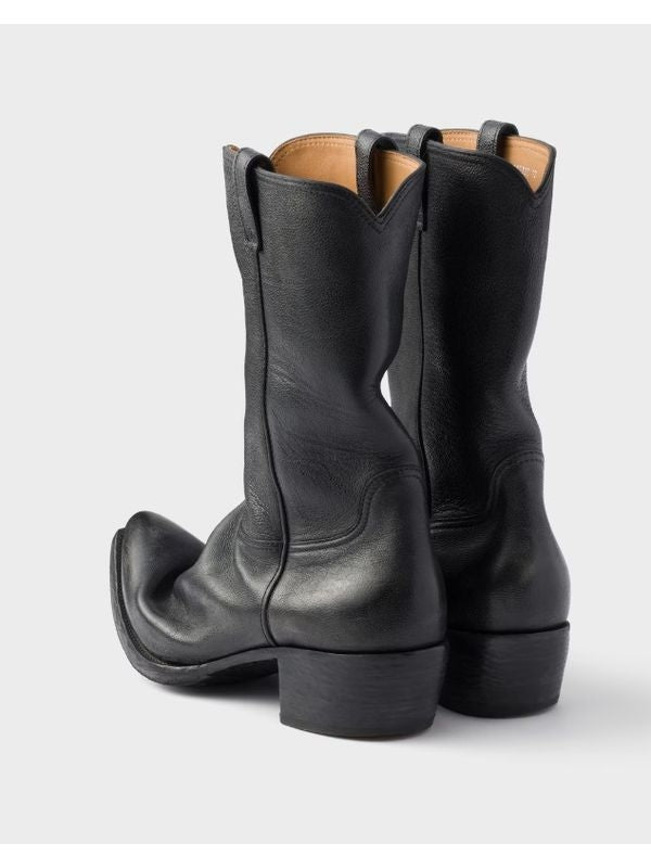 Prada Black Middle Boots