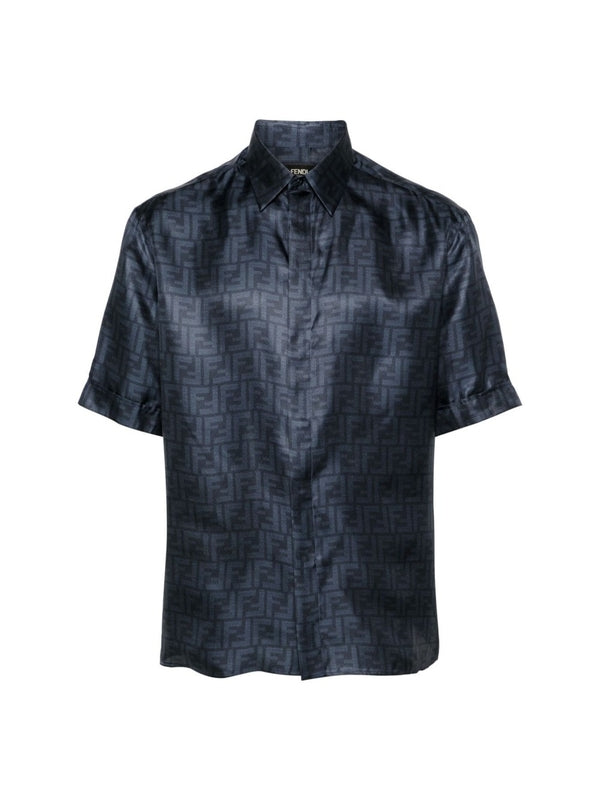 Ffパターンシルク半袖シャツ