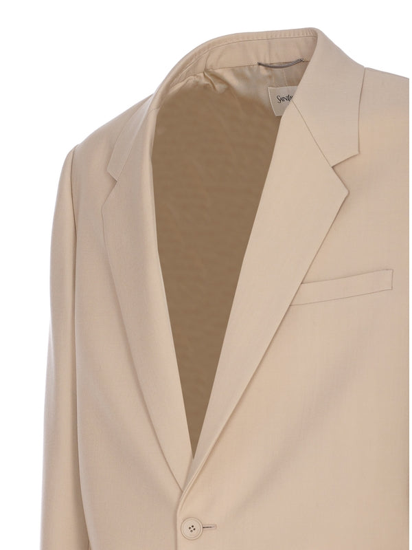 Wool Single Breasted Tailored Jacket