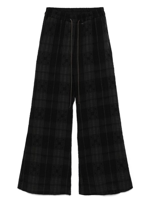 Check Pattern Drawstring Pants