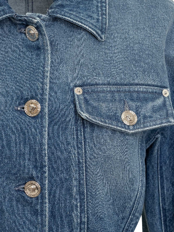 Washed Crop Denim Jacket