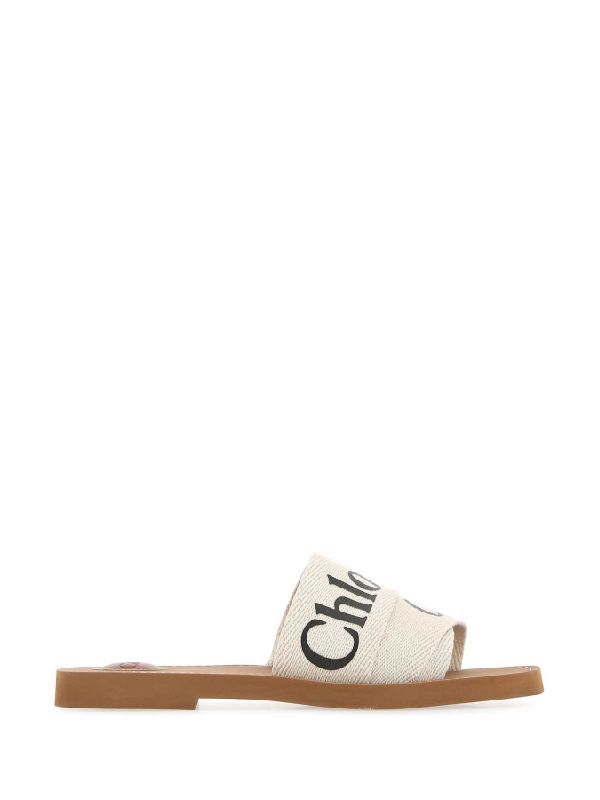 Woody Logo Flat Mule Slide