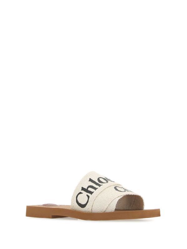 Woody Logo Flat Mule Slide