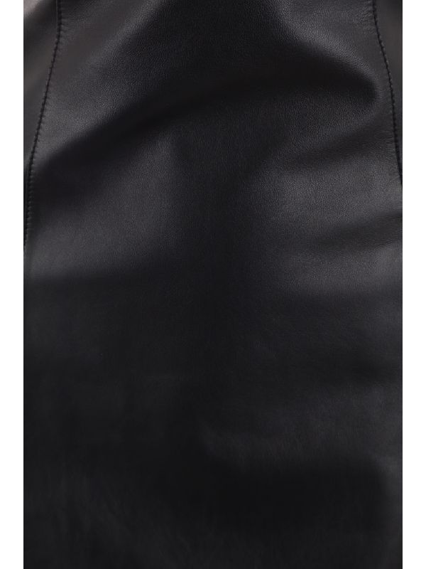 Anagram Backless Leather Dress