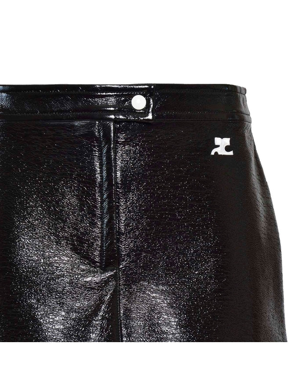 Courrèges - Reedition Vinyl Mini Skirt - Jente