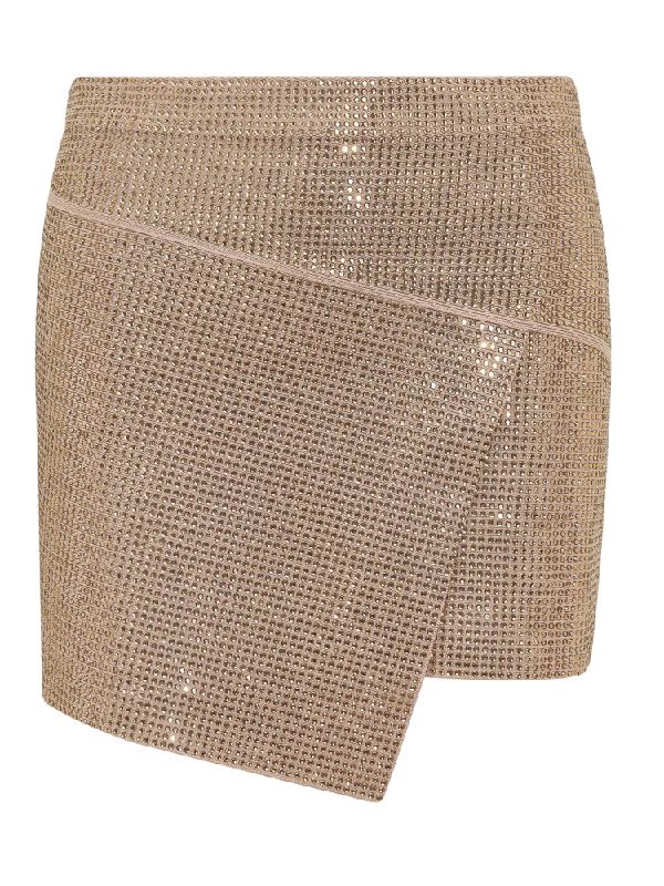 All-Over Crystal Wrap Skirt