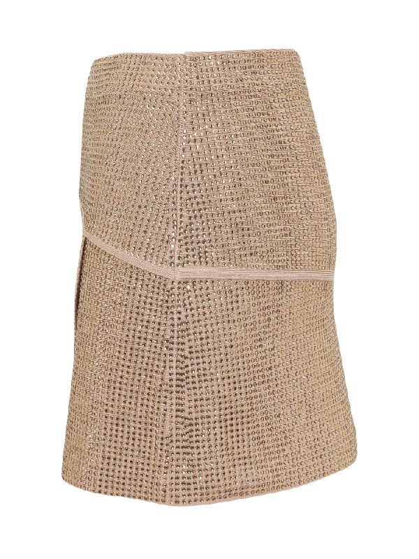 All-Over Crystal Wrap Skirt